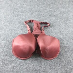 Ambrielle T-Shirt Bra Womens 42DD Pink Front Close Full Coverage Seamless Lace